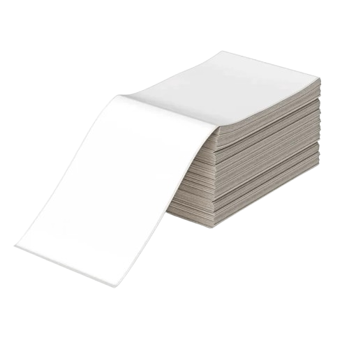 4x6 shipping label fanfold - white