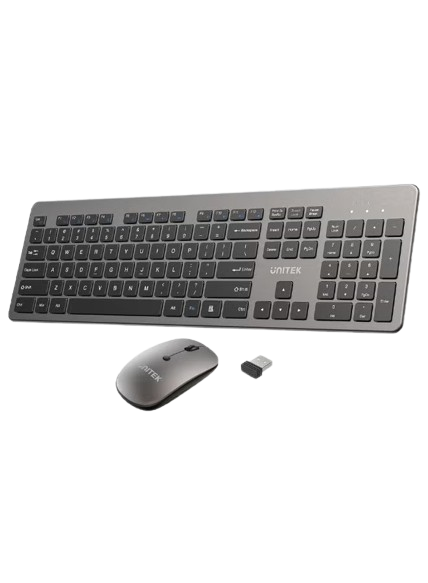 SlimDuo 2.4G Wireless Keyboard & Mouse Combo – Silent, Ergonomic, 10m Range