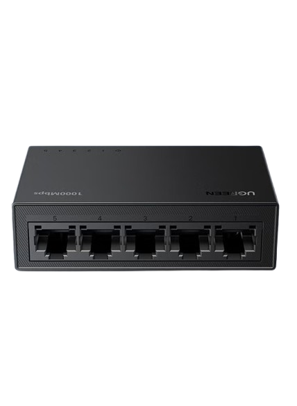 1000Mbps Ethernet Switch 5 Ports Ethernet Splitter High Speed Data Transfer